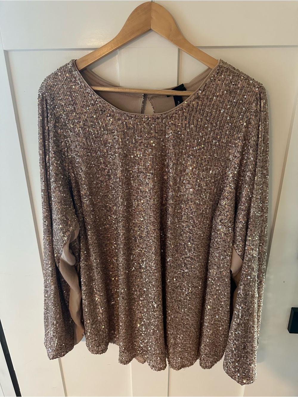 Torrid Gold Sequined Long Sleeve Top